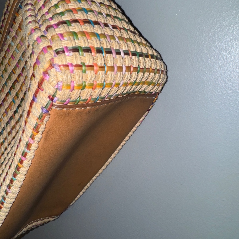 EUC Vintage Fossil Multicolor Woven Shoulder Bag Purse - Picture 3 of 15
